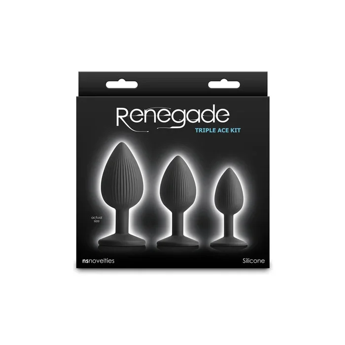 Renegade Triple Ace Kit – – Butt Plugs – Set of 3 Sizes