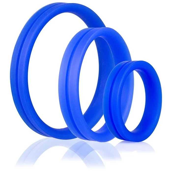 RingO Pro 3 Pack Blue – Male Cock Ring Set