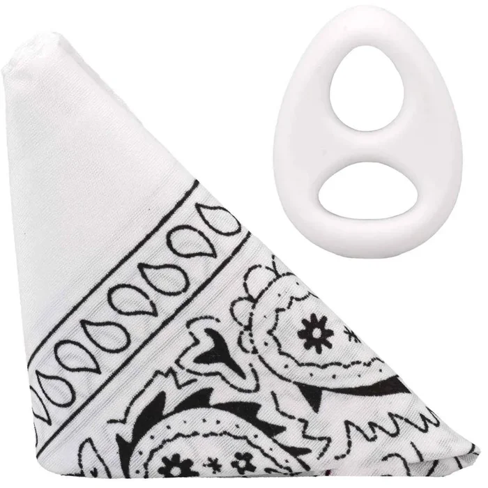 ROCK SOLID – The Code – Silicone C-RING with Bandana White Black