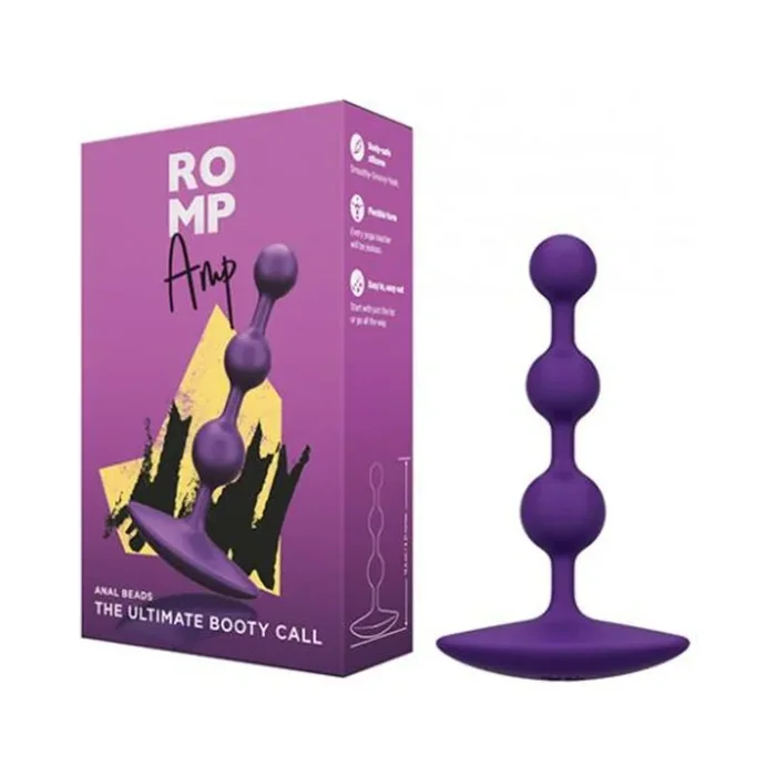Romp Amp Flexible Anal Beads – Violet