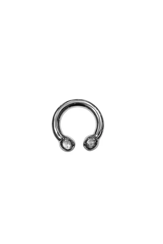 Rouge Garments – 50mm Stainless Steel Horseshoe Cock Ring – Silver