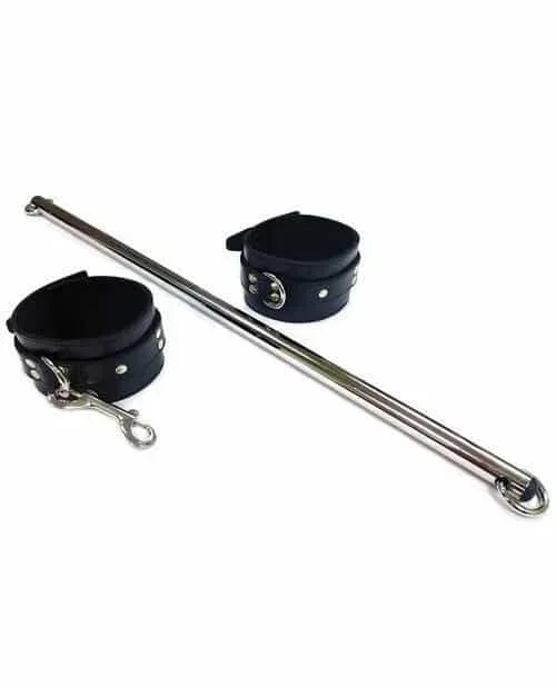 Rouge Leather Expandable Spreader Bar & Cuffs Set