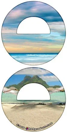 Round Bottle Opener – Beach Scene