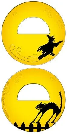 Round Bottle Opener – Witch and Cat