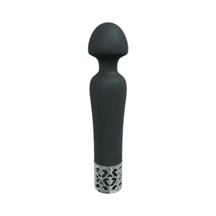 Royal Gems Scepter Silicone Rechargeable Vibrator Black