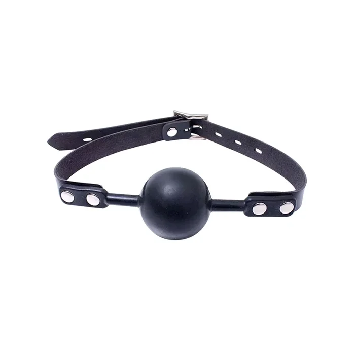 Rubber Ball Gag With Locking Buckle