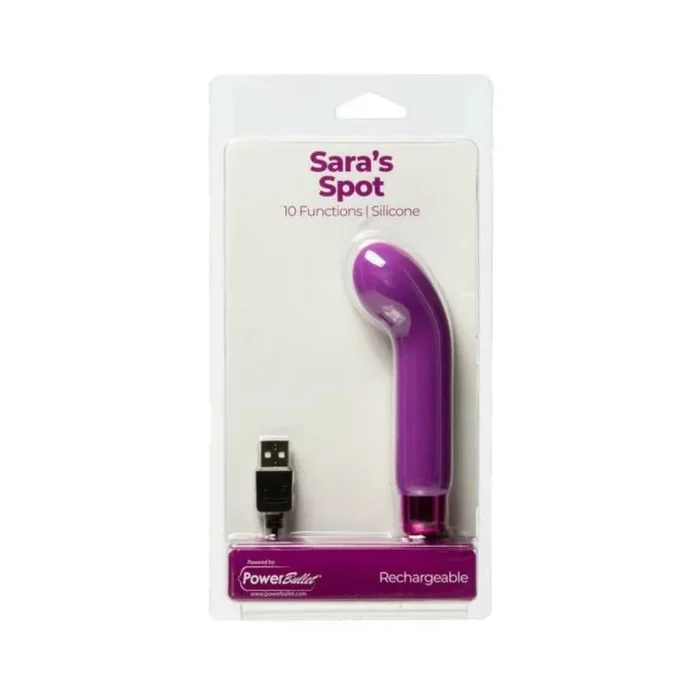 Sara’s Spot Rechargeable Bullet With Removable G-spot Sleeve Purple