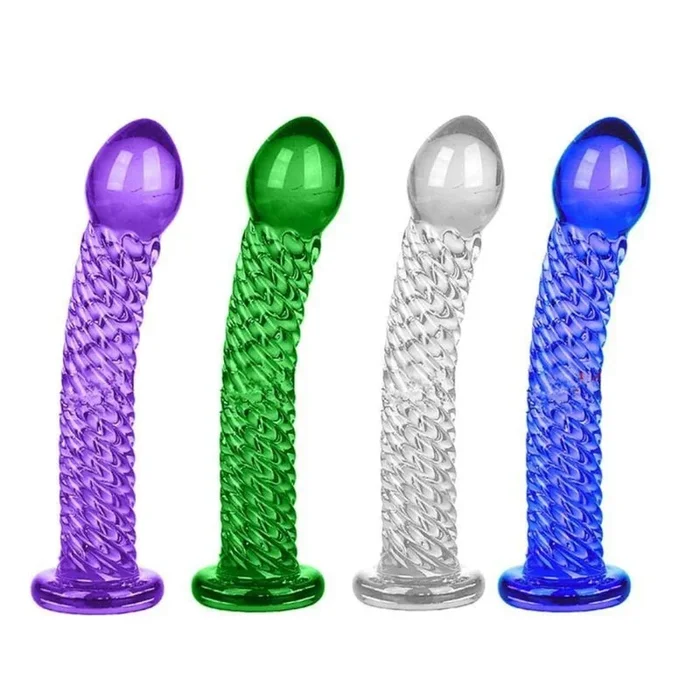Scaly Glass Colored 7″ Stimulation Dildo