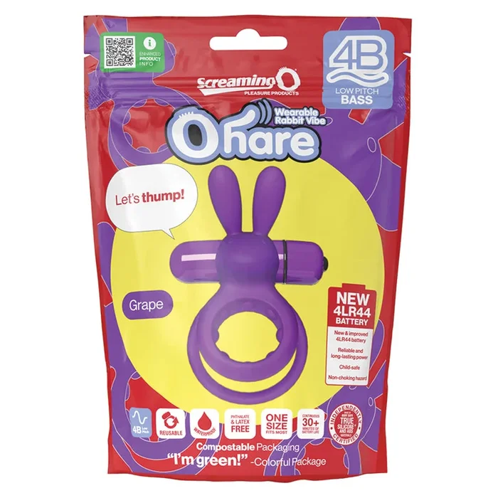 Screaming O 4B Deep Rumbling Ohare Vibrating Ring – Grape