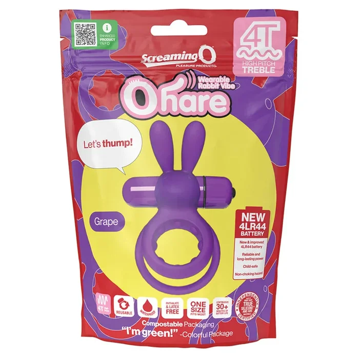 Screaming O 4T Tickle & Tease Ohare Vibrating Ring – Grape
