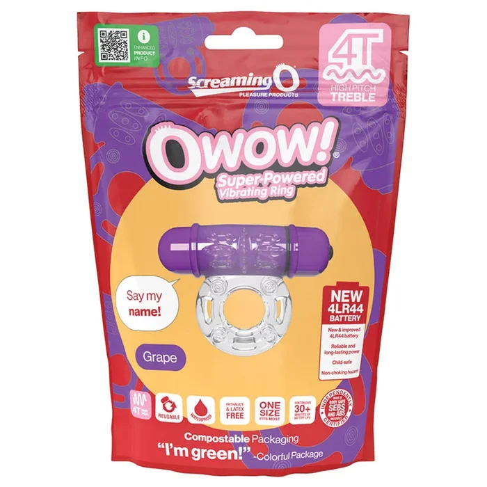 Screaming O 4T Tickle & Tease OWow Vibrating Ring – Grape