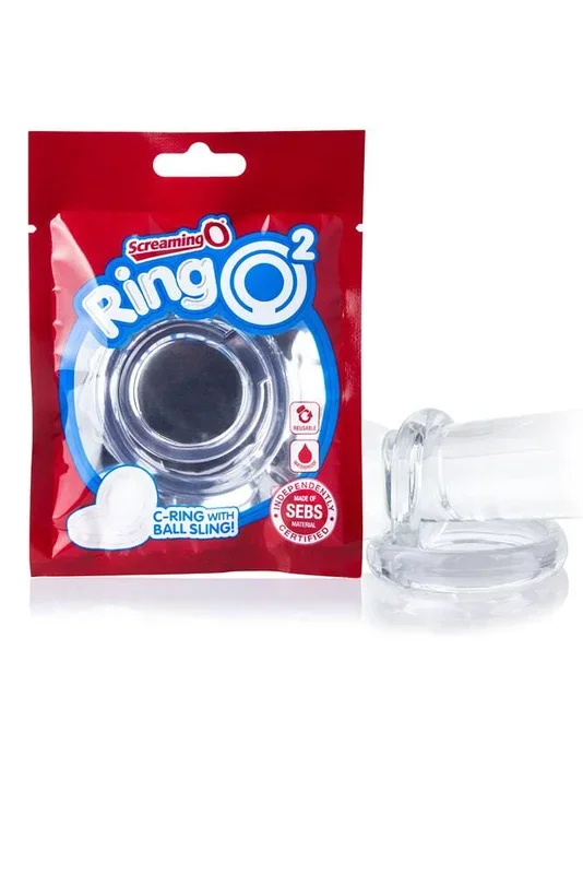 Screaming O – RingO – 2 Double Cock Ring with Ball Ring – Clear