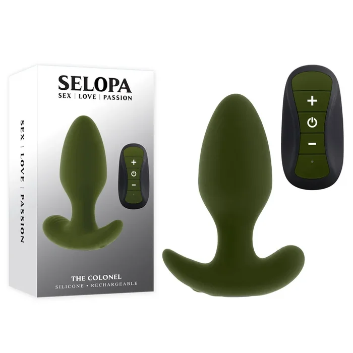 Selopa THE COLONEL – 10.1 cm USB Rechargeable Vibrating Butt Plug with Wireless Remote