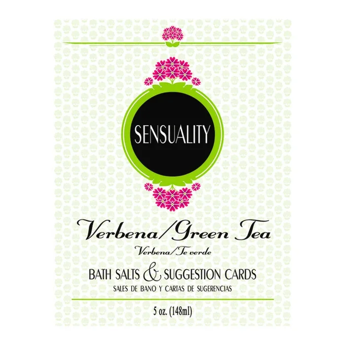 Sensuality Bath Salts & Suggestion Cards – Verbena/Green Tea