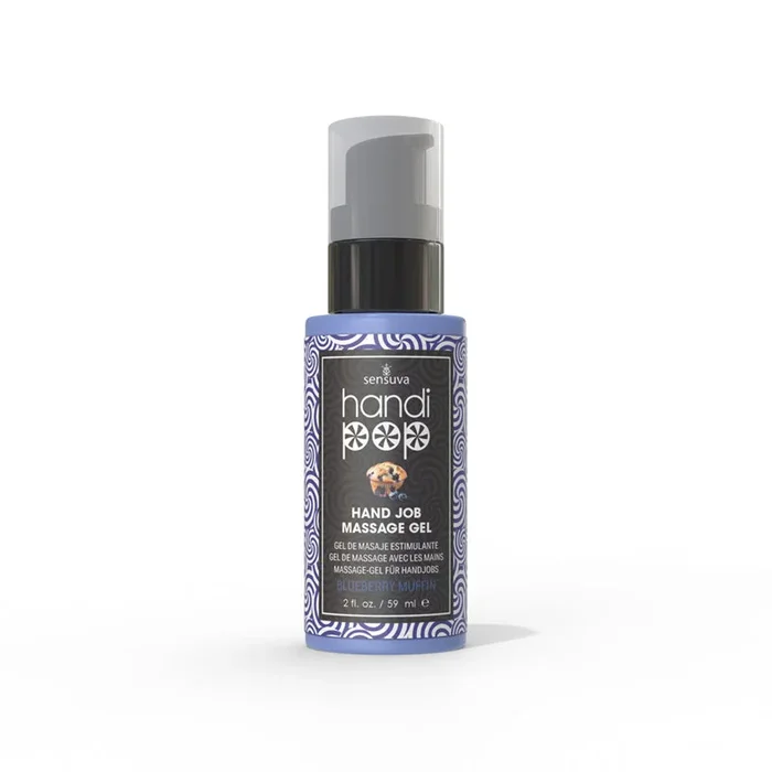 Sensuva Handipop Edible Massage Gel Blueberry Muffin 2 oz.