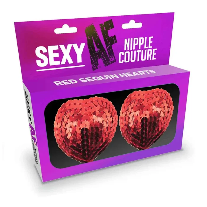 Sexy AF – Nipple Couture Red Hearts