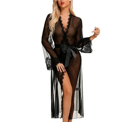 Sexy Lace Lingerie Robe
