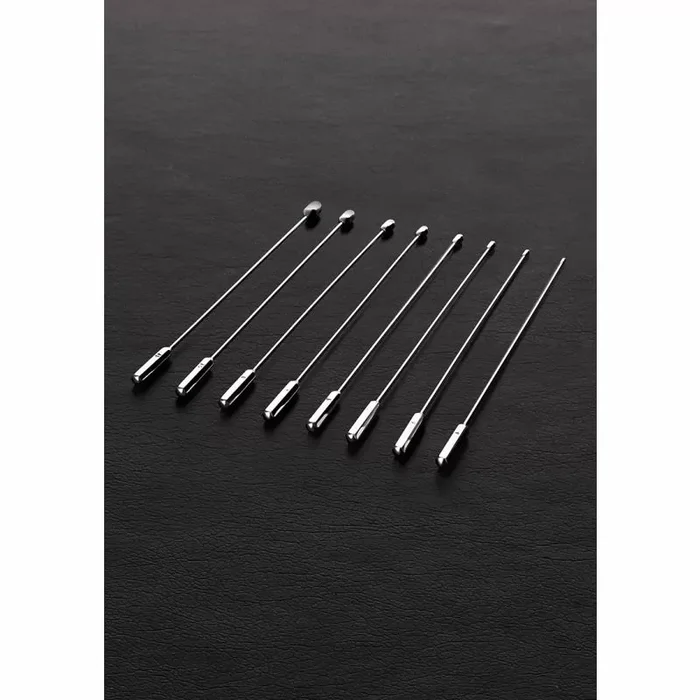 Shots – Steel Rosebud Urethral Sounds – 8 Pieces Set