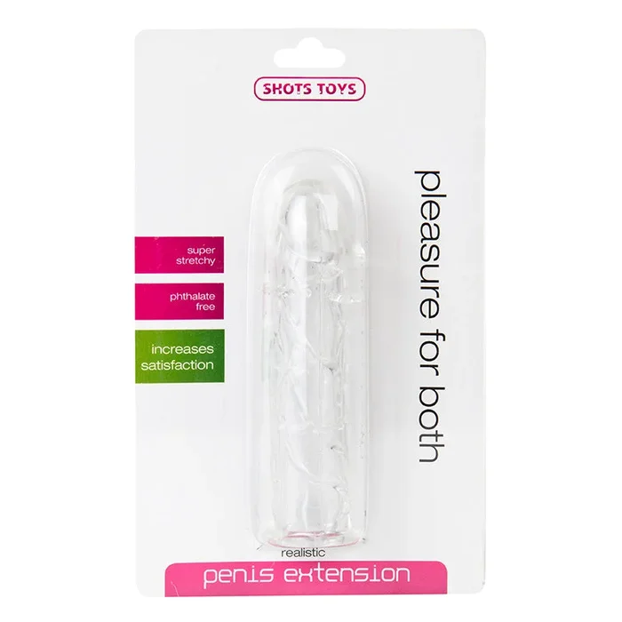 Shots Realistic Spikey Penis Extension – Transparent
