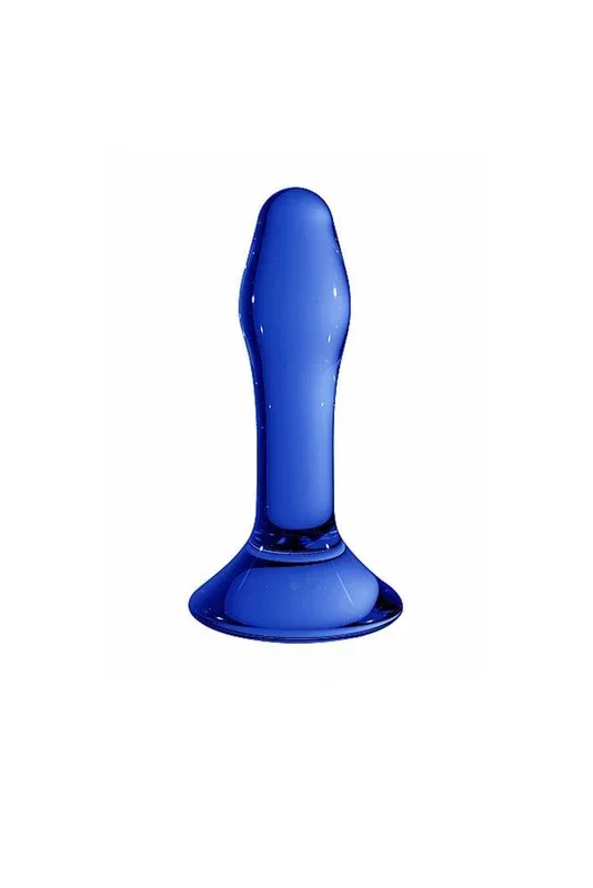 Shots Toys – Chrystalino – Star Glass Butt Plug – Blue