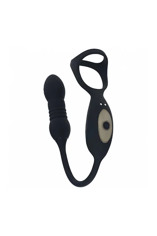 Shots Toys – Levelz – Vibrating & Thrusting Silicone Tri O Cock Ring with Prostate Stimulator