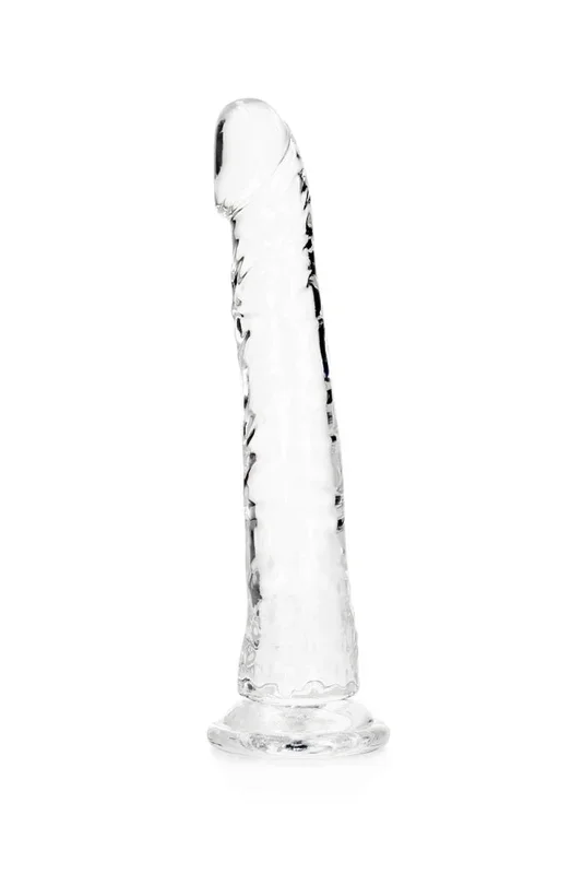 Shots Toys – RealRock – 10″ Slim Realistic Dildo with Suction Cup – Clear