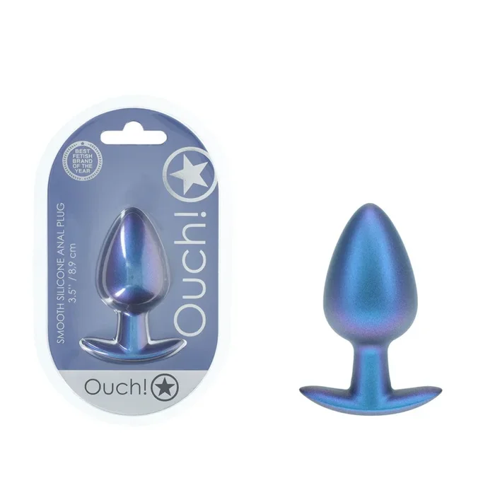 Shots Toys | OUCH! Anal Plug – Large – Metallic Blue
