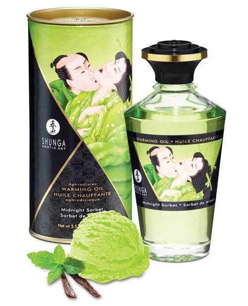 Shunga Warming Oil – 3.5 oz Midnight Sorbet