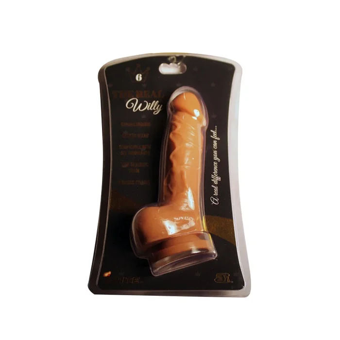 Si Ingite Real Harry Dildo With Balls and Suction Cup 6in Caramel