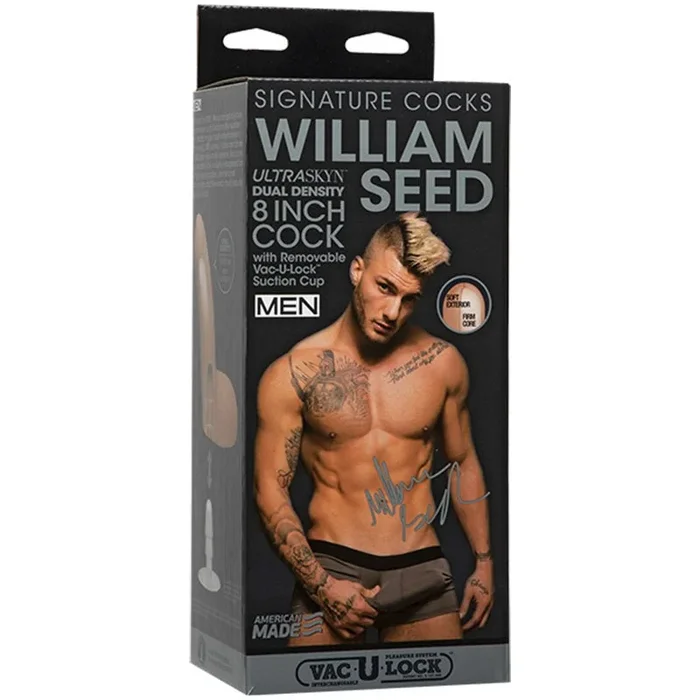 Signature Cocks – William Seed – 8in ULTRASKYN Cock w/Removable Vac-U-Lock Suction Cup Vanilla
