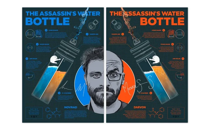 Signed life-sized engineering prints: Michael and Steve.