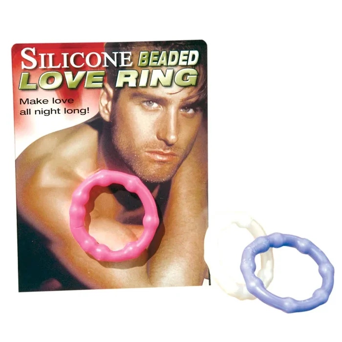 Silicone Beaded Love Ring Clear