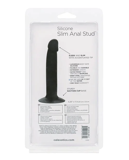 Silicone Slim Anal Stud – Black