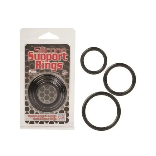 Silicone Support Cock Rings Black – Prolong Male Penis Erection