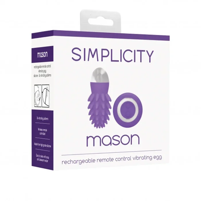 Simplicity Mason – Rechargeable Remote Control Vibrating Egg – Purple