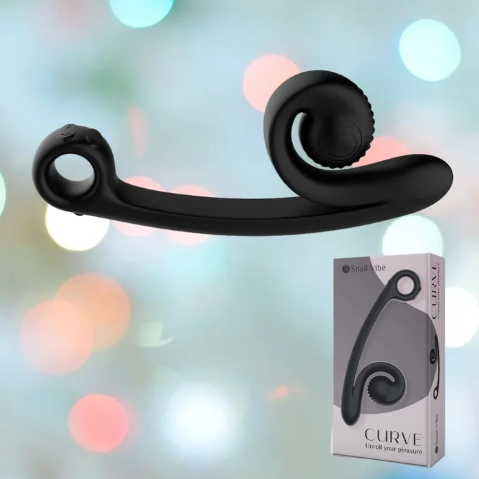 Snail Vibe Curve Dual-Motor Thrusting Vibrator (Black)