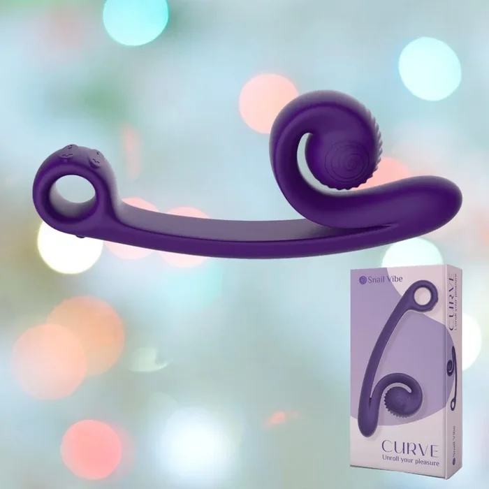 Snail Vibe Curve Dual-Motor Thrusting Vibrator (Purple)