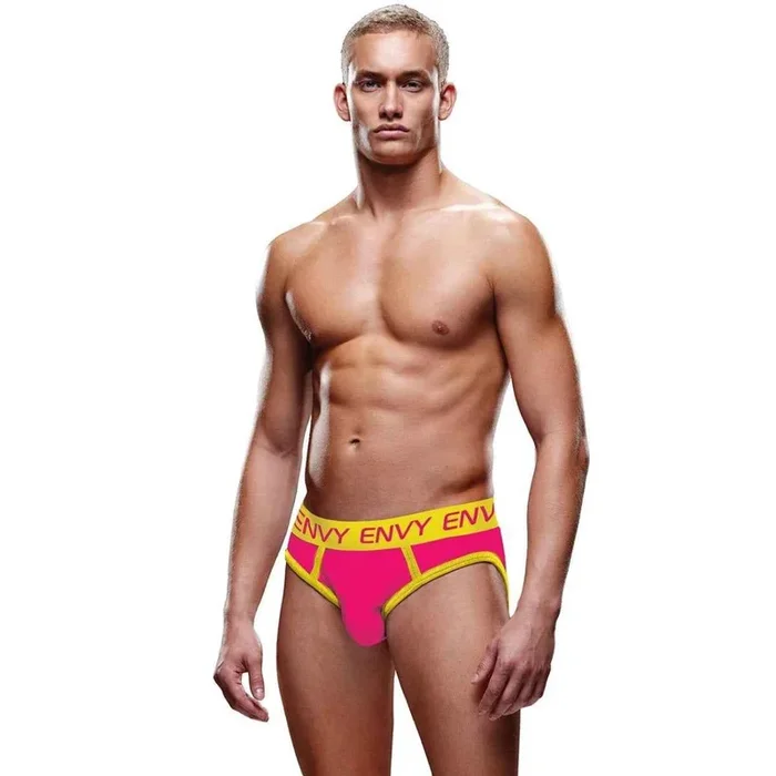Solid Envy Jock – Pink/Yellow – M/L