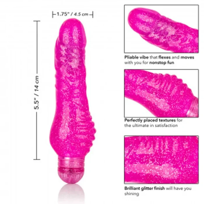 Sparkle Shimmer Stud Traditional Vibrator Waterproof