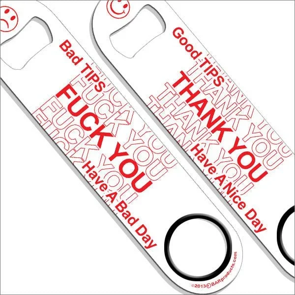Speed Bottle Opener / Bar Key – Thank You / Fuck You