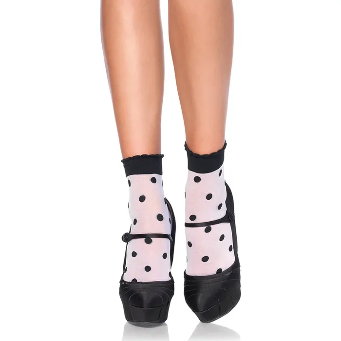 Spots & Dots Anklet Socks O/S White/Black