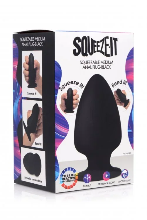 Squeeze-it Silexpan Anal Plug Black