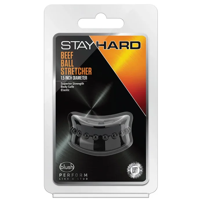 Stay Hard Beef Ball Stretcher 1.5″ Diameter-Black