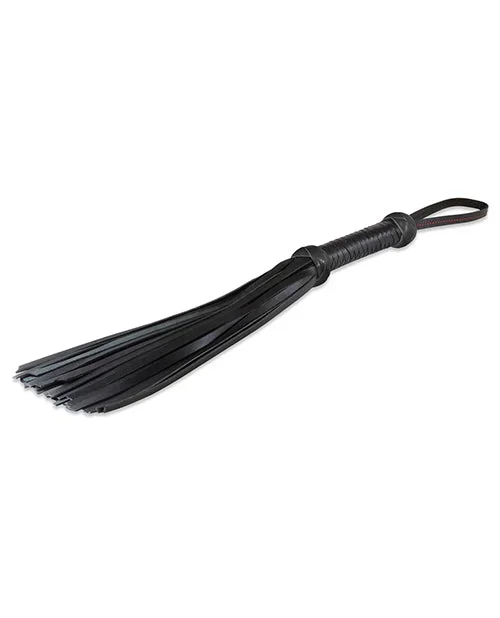 Sultra 16″ Lambskin Twill Weave Grip Flogger – Black