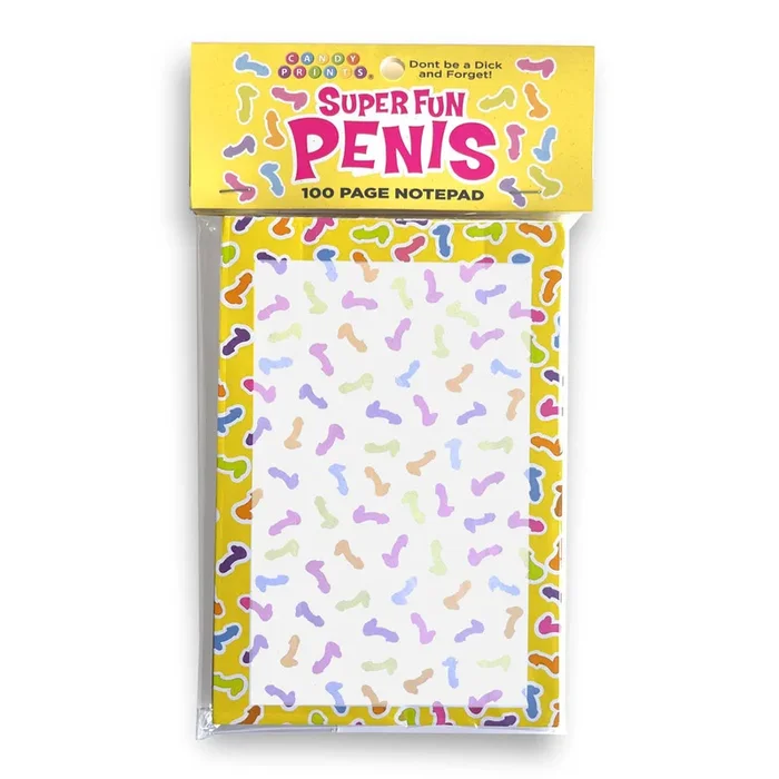 Super Fun Penis Notepad – Novelty Notepad – 100 Pages