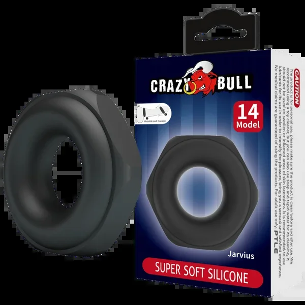 Super Soft Silicone Cockring – Jarvius – Black