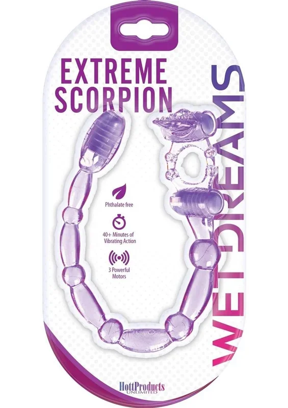 Super Xtreme Vibrating Scorpion Silicone Cock Ring Waterproof
