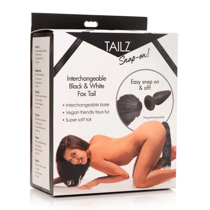 Tailz Interchangeable Black and White Fox Tail