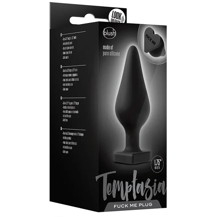 Temptasia Fuck Me Butt Plug-Black