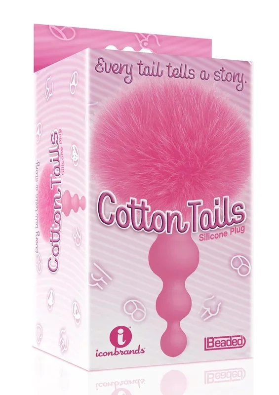 The 9’s – Cottontails Silicone Beaded Bunny Tail Butt Plug